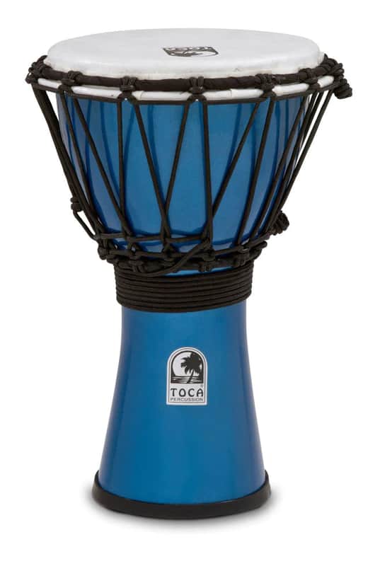 Toca Freestyle Colorsound 7" Djembe, Metallic Blue image 1