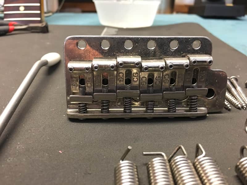 Callaham Vintage Strat Tremolo ** AGED ** Full assembly fits MJT, Fender, Musikraft etc.. image 1