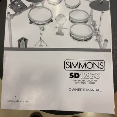Used Simmons SD1250 Electric Drum Set-Double Bass image 4