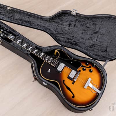 1974 Greco S-55 Vintage Hollowbody Guitar ES-175-Spec Sunburst w/ Embossed Pickups & Case, Japan Fujigen image 17