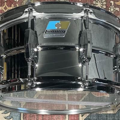 Ludwig 6.5x14" LM402BON Blue And Olive Badge Supraphonic Snare Drum image 2