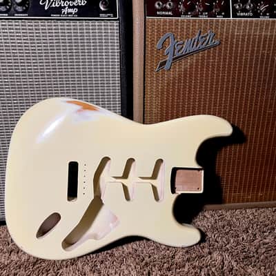 Relic Fender Stratocaster Body Alder Vintage Aged Olympic White 60s Nitrocellulose!😍 image 7