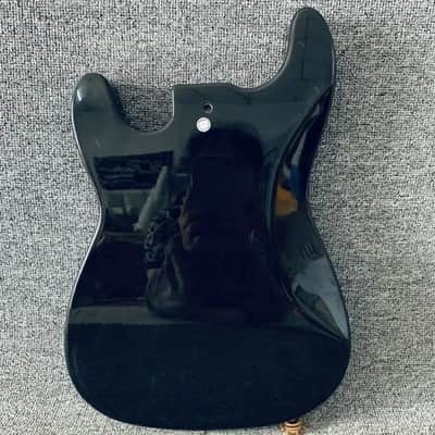 Black Stratocaster Style Guitar Body with Finish Damage image 3