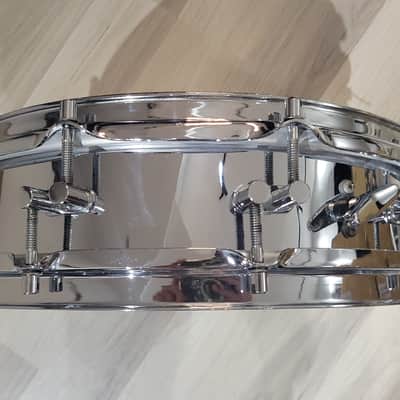 Sonor D-420 Phonic 14x4" 10-Lug Ferro-Manganese Steel Piccolo Snare Drum 1982 - 1994 - Chrome-Plated image 3