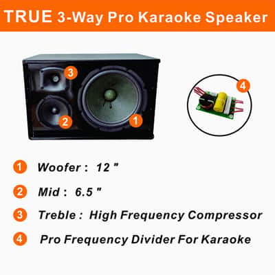 Singtronic 3-Way Professional 3000W Vocal Karaoke Speakers (Pair) image 6