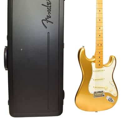 2014 Fender Limited Edition American Standard Stratocaster Electric Guitar, Maple Fingerboard, Mystic Aztec Gold w/ Case image 1