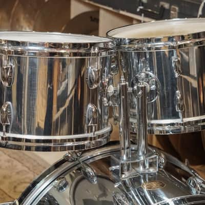 Gretsch 12/12/16/24" Drum Set - 1970s Chrome over Wood image 8