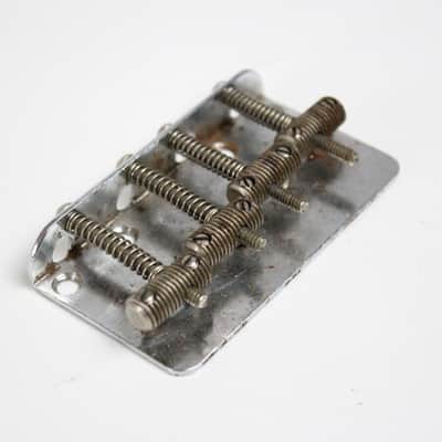1965-1966 Vintage Fender Jazz Bass Chrome BRIDGE w/Original Screws 1960's 1962 1963 1964 1967 1968 Precision Telecaster Guitar image 3