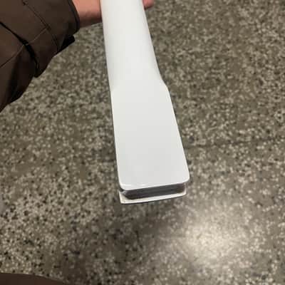 Round stainless steel 22 frets White gloss finish Maple guitar neck 25.5inch hole 10mm tele image 5