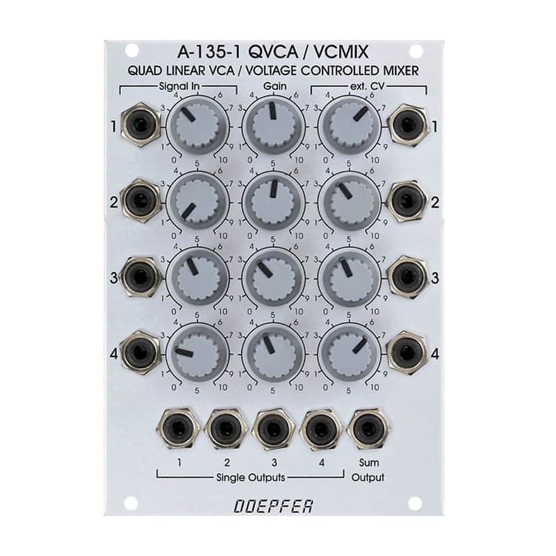 Doepfer A-135-1 QVCA / VCMIX Quad Linear VCA and Voltage Controlled Mixer image 1