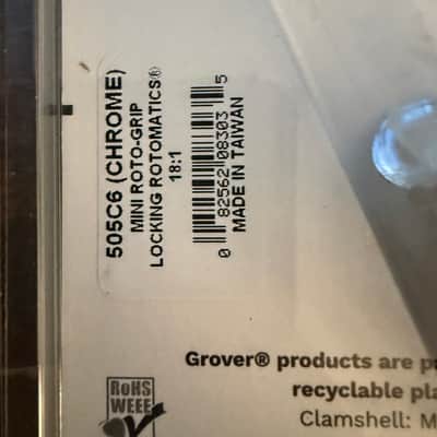 Grover 505C6 Mini Rotomatic Roto-Grip Locking Tuning Heads (6-In-Line) Chrome image 3