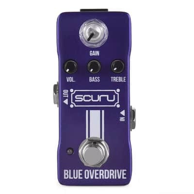 SCURU Blue Overdrive Guitar/Bass Effect Pedal GAIN/VOL/BASS/TREBLE Powerful EQ Made By Caline image 1