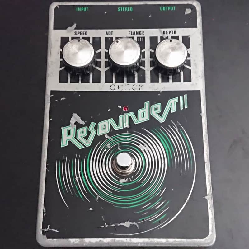 Rare - 1970s - Vintage Wing Music Resounder II Flanger ADT Delay 1970s - Silver Black Green