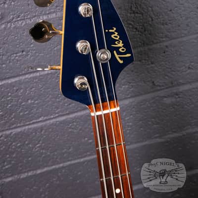Tokai AJB114 MIJ Jazz Bass Gunmetal Blue Metallic Matching Headstock Made in Japan image 14