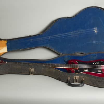 Hagstrom H-8 8-String Bass Solid Body Electric Bass Guitar (1968), ser. #723558, period chipboard case. image 10