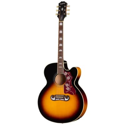Epiphone J-200 Studio EC Acoustic-Electric Guitar w/ Gig Bag - Vintage Sunburst image 2