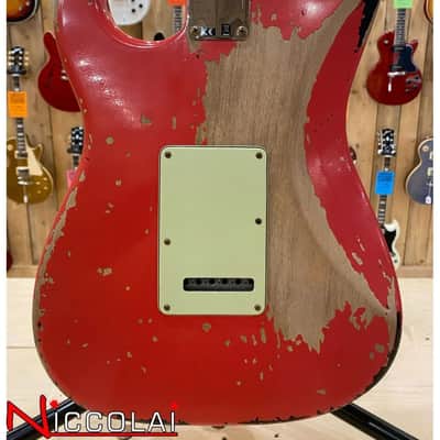 FENDER Michael Landau Signature 1963 Stratocaster, Round-Laminated Rosewood, Fiesta Red over 3-Color Sunburst image 19