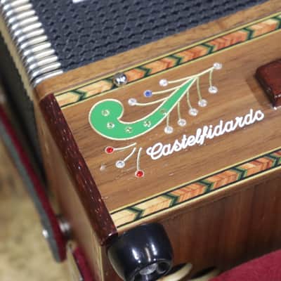 Dino Baffetti 85 LN Eight Bass Series 21-Button Walnut Diatonic Accordion w/Case image 18