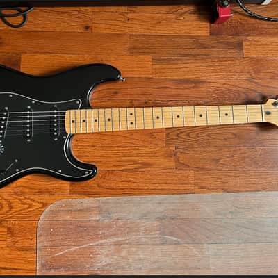 Fender Stratocaster MIM Pickups and Wired Pickguard - Black on Black (2004) image 13