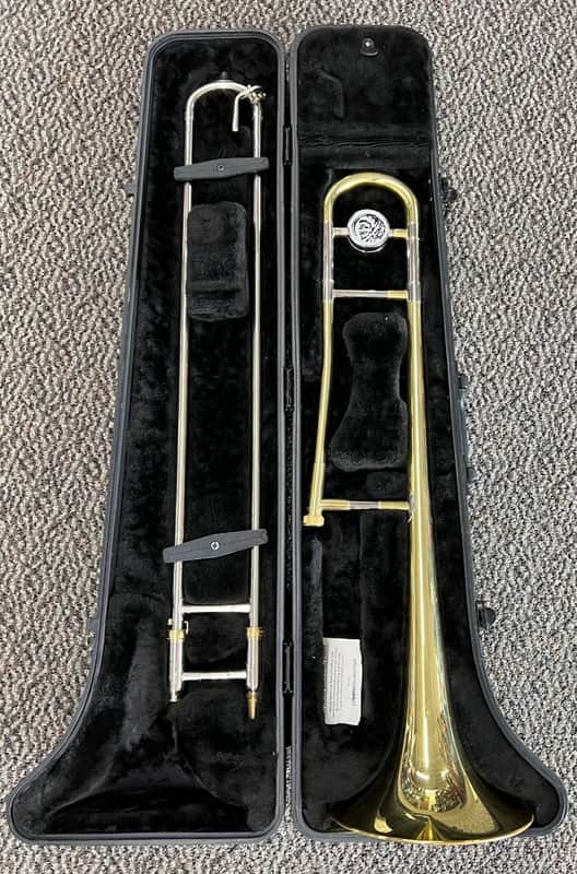 Jupiter Model JSL-432L Lacquered Brass Trombone with Case and Mouthpiece image 1