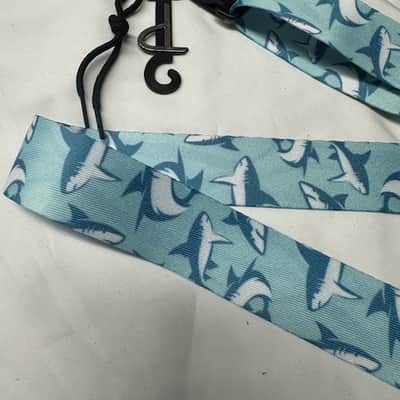 Perri’s Leathers 1.5" Polyester Ukulele Strap Shark Pattern - UKLPCP-7791 image 2