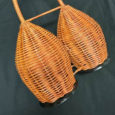 Toca Double Caxixi, LARGE, Rattan, Dual Pod with Hard Bottoms - NEW image 5