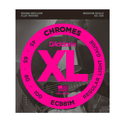 ECB81M Chromes Bass Light 45-100 Medium Scale D'Addario image 1