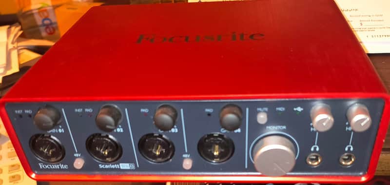 Focusrite Scarlett 18i8 2nd Gen USB Audio Interface 2016 - 2018 - Red / Black image 1