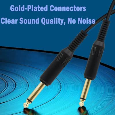 1/4 Inch Guitar Cable 6.35Mm (1/4) Ts To 6.35Mm (1/4) Ts Audio Cable Male To Male Mono Jack Instrument Cable For Electric Guitar,Studio Monitors, Mixers?1M? image 3