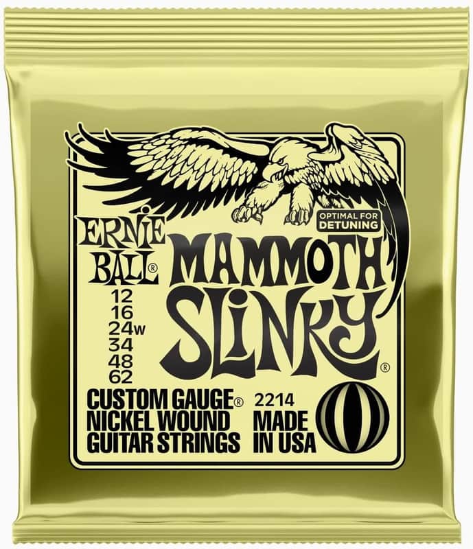 Ernie Ball 2214 Mammoth Slinky Nickel Wound Electric Guitar Strings – 12–62 image 1