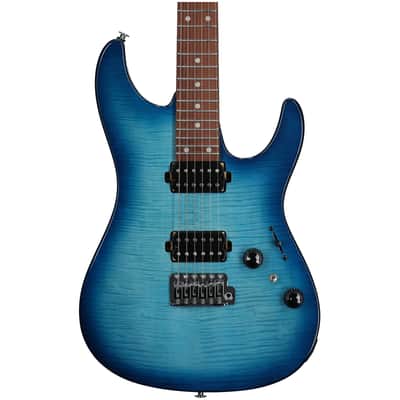 Ibanez AZ24S1F Electric Guitar, Transparent Turquoise Sunburst image 4