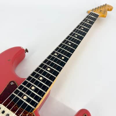 2017 Fender Custom Shop '63 Stratocaster Relic - Faded Fiesta Red image 8
