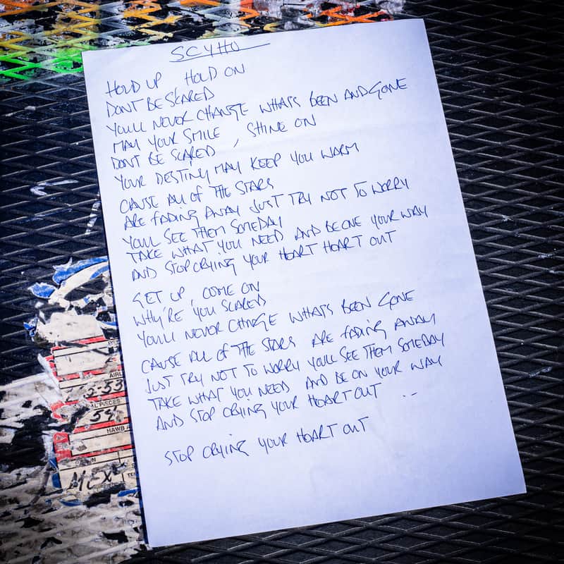 Oasis Hand Written Noel Gallagher Lyrics SYCHO image 1