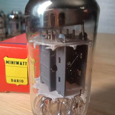 Rare early NOS NIB 1962 PHILIPS Dario Miniwatt 12AX7 ecc83 Holland BIG O getter  super strong best AMPEREX tube perfectly balanced  Orange Hiwatt Marshall, preamp image 7