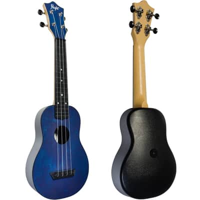 Flight TUS35 Dark Blue Travel Soprano Ukulele - Dark Blue plastic and a laminate linden top image 3