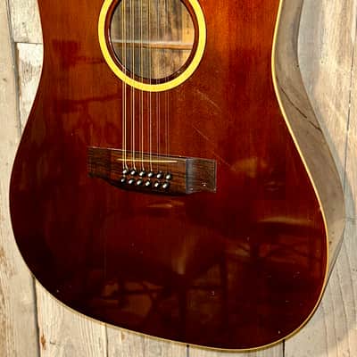 Rare 1978 Daion THE '78 Heritage 12-String Made in, Mahogany Stain Gloss Finish Slotted Headstock , Pro Setup Hard Shell Case image 5