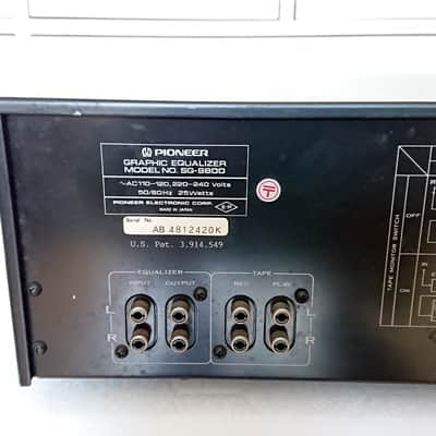 Pioneer SG-9800 Graphic Equalizer, Multi-voltage Model 1981 - Silver image 8