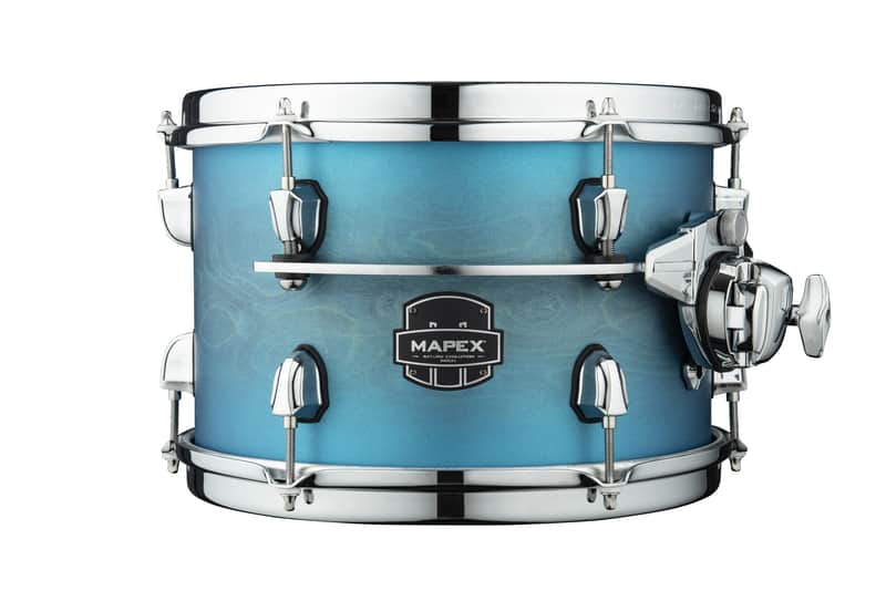 Mapex Saturn Evolution 10x7" Exotic Azure Burst Lacquer w/Chrome Hardware Drum Rack Tom Tom Birch-Walnut | NEW | WorldShip | Dealer image 1