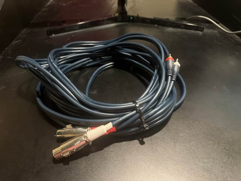 Hosa male RCA to female XLR 25 foot stereo snake 2024 - RAF Blue image 1