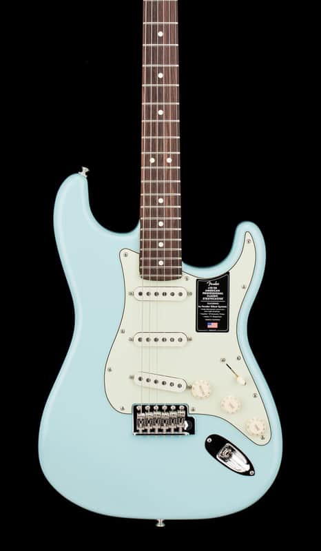 Fender Limited Edition American Professional Classic Stratocaster w/ Fender Silent System - Daphne Blue #54674 (Open Box)