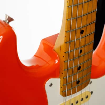 Squier Hank Marvin Stratocaster 1991 Fiesta Red image 9