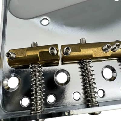 Lefty Chrome Guitar Telecaster Tele Style Body with Brass Saddles image 4