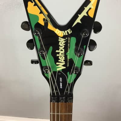 Washburn 333 Trendkill Dimebag Darrell Signature 1990's Camo Alien Skull image 5