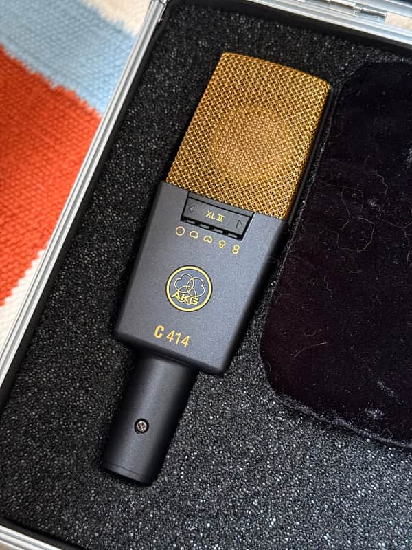 AKG C414 XLII Large Diaphragm Multipattern Condenser Microphone 2010s - Black image 1