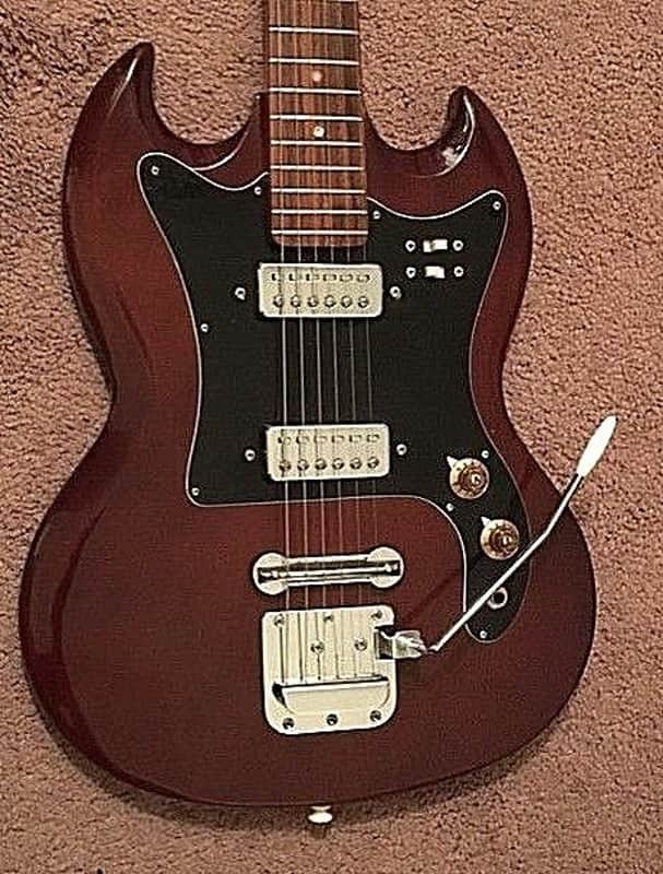 RARE! 60`s VINTAGE "CONCORD" MIJ LAWSUIT SG STYLE GUITAR MATSUMOKU 100% STOCK BLACK SABBATH IOMMI image 1