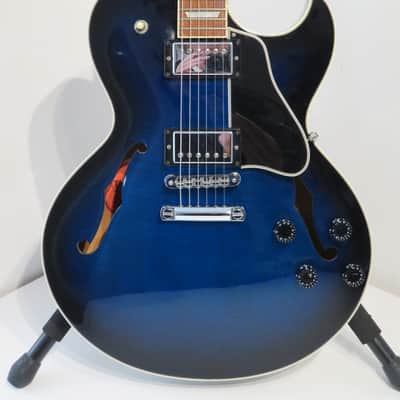 2007 Gibson ES-137 Classic Electric Guitar in Blue Burst with Original Hardshell Case image 2