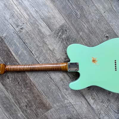 2022 Shabat Lion GB Aged Boutique Electric Guitar - Roasted Flame Maple Neck image 8