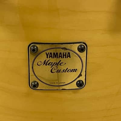 Yamaha Maple custom gold lugs 14x12 tom Blonde natural image 5