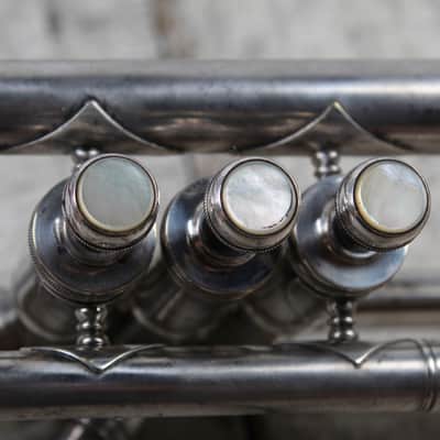M. Koriot Vintage United States France Bb Silver Trumpet with Hardshell Case image 7