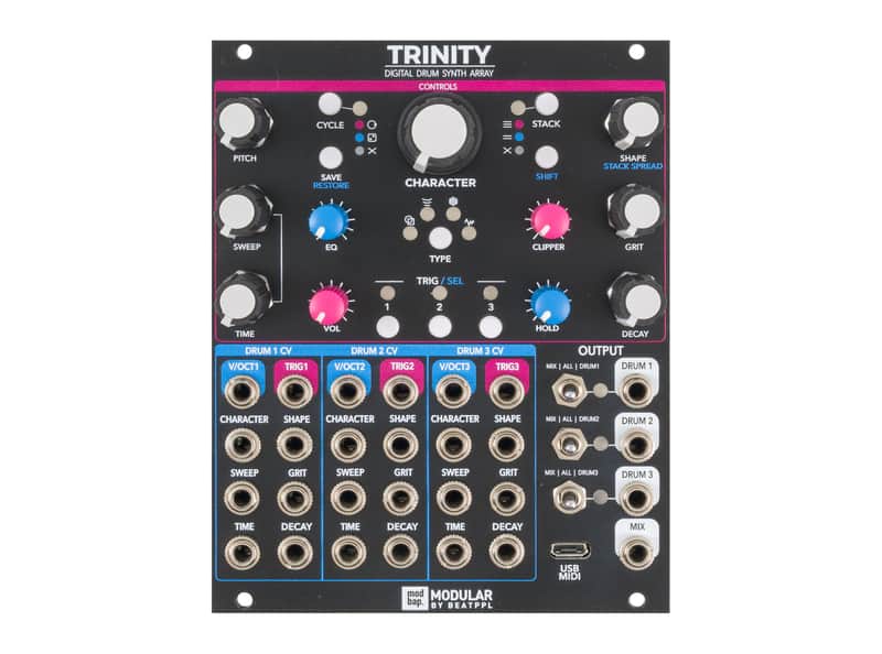 Modbap Modular Trinity 3-Channel Digital Drum Synth Array [USED] image 1